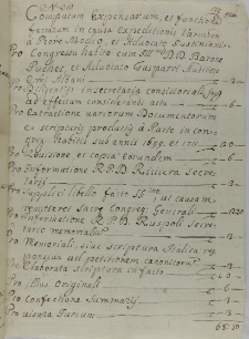 Computum Expensarum, et functionu[m] factarum in causa expeditionis Varmien[sis]