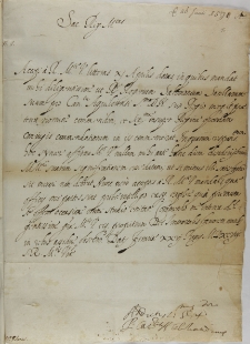 List kardynała Aldobrandiego do króla Zygmunta III, Ferrara 26.06.1598