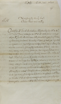 List Stanisława Gomolińskiego biskupa łuckiego do króla Zygmunta III, Janowo 21.06.1601