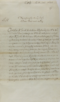 List Stanisława Gomolińskiego biskupa łuckiego do króla Zygmunta III, Janowo 21.06.1601