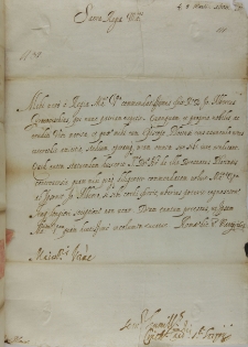 List kardynała Cintiusa Aldobrandiego do króla Zygmunta III, Rzym 08.03.1603