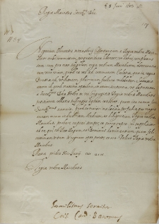 List kardynała Cezarego Baroniusa do króla Zygmunta III, Rzym 08.07.1603
