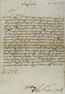 List kardynała Alessandro Montaltiusa do króla Zygmunta III, Rzym 28.09.1621