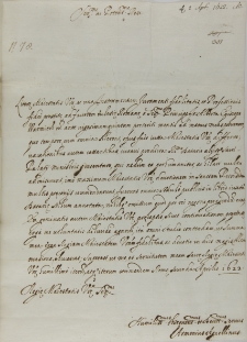 List Armeniusa Angellinusa do króla Zygmunta III, Rzym 02.04.1622
