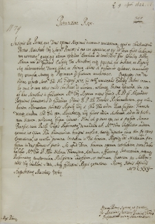 List Antoniusa Stroziusa do króla Zygmunta III, Rzym 09.04.1622