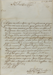 List kardynała Cosimo de Torresa do króla Zygmunta III, Rzym 28.09.1624