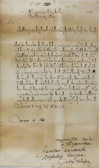 List Stanisława Karnkowskiego arcybiskupa gnieźnieńskiego do króla Zygmunta III, Łowicz 05.06.1602