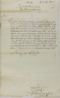 List biskupa kujawskiego do króla Zygmunta III, Łęczyca 25.10.1603