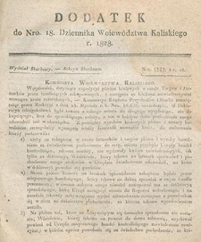 Dziennik Urzędowy Województwa Kaliskiego [1828.04.29 Nr18]