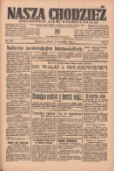 Nasza Chodzież: organ poświęcony obronie interesów narodowych na zachodnich ziemiach Polski 1936.09.15 R.7 Nr214