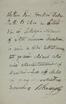 List Konstancji Raczyńskiej do Celestyny Działńskiej, 1845