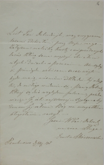 List Emili Skórzewskiej do Celestyny Działyńskiej, Pruchnowo 20.06.1845