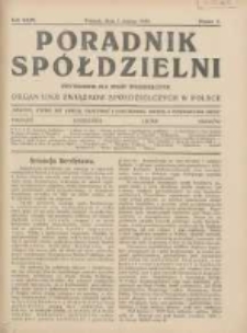 Poradnik Spółdzielni: dwutygodnik dla spraw spółdzielczych: organ Unji Związków Spółdzielczych w Polsce 1928.03.01 R.35 Nr5