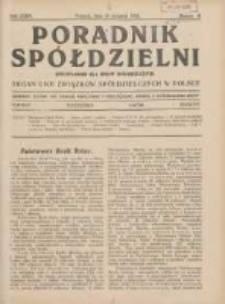 Poradnik Spółdzielni: dwutygodnik dla spraw spółdzielczych: organ Unji Związków Spółdzielczych w Polsce 1928.08.15 R.35 Nr16