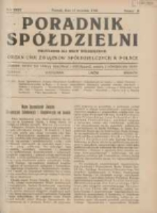 Poradnik Spółdzielni: dwutygodnik dla spraw spółdzielczych: organ Unji Związków Spółdzielczych w Polsce 1928.09.15 R.35 Nr18