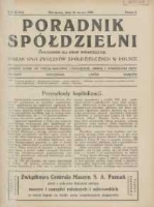 Poradnik Spółdzielni: dwutygodnik dla spraw spółdzielczych: organ Unji Związków Spółdzielczych w Polsce 1929.03.15 R.36 Nr6
