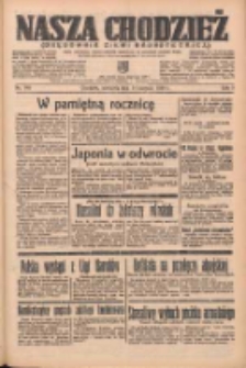 Nasza Chodzież: organ poświęcony obronie interesów narodowych na zachodnich ziemiach Polski 1938.08.14 R.9 Nr185