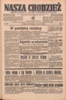 Nasza Chodzież: organ poświęcony obronie interesów narodowych na zachodnich ziemiach Polski 1938.08.14 R.9 Nr185