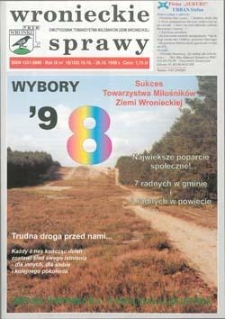 Wronieckie Sprawy 1998.10.15-29 R.9 Nr19(102)