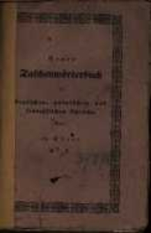 Neues Taschenwörterbuch der deutschen, polnischen und französischen Sprache