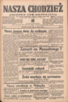Nasza Chodzież: organ poświęcony obronie interesów narodowych na zachodnich ziemiach Polski 1939.02.21 R.10 Nr42