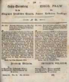 Gesetz-Sammlung f&uuml;r die K&ouml;niglichen Preussischen Staaten. 1834 No21