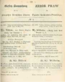 Gesetz-Sammlung für die Königlichen Preussischen Staaten. 1873.03.29 No5