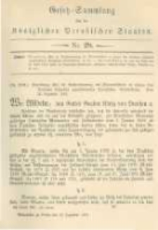 Gesetz-Sammlung für die Königlichen Preussischen Staaten. 1881.12.27 No28