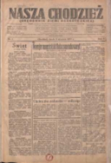 Nasza Chodzież: organ poświęcony obronie interesów narodowych na zachodnich ziemiach Polski 1934.01.03 R.5 Nr1