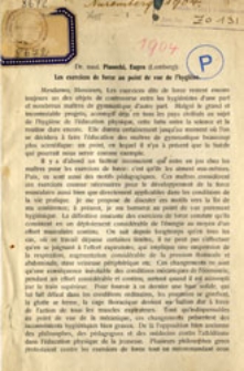 Les exercices de force au point de vue de l'hygiene
