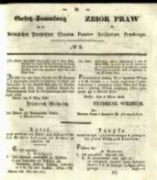 Gesetz-Sammlung für die Königlichen Preussischen Staaten. 1841 No5