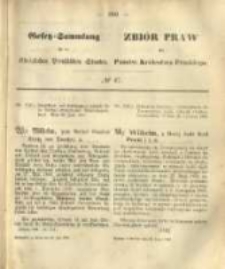 Gesetz-Sammlung für die Königlichen Preussischen Staaten. 1868.07.20 No47