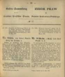 Gesetz-Sammlung für die Königlichen Preussischen Staaten. 1870.03.30 No17
