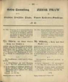 Gesetz-Sammlung für die Königlichen Preussischen Staaten. 1870.08.31 No40