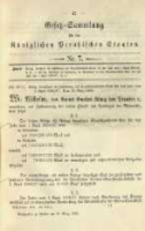 Gesetz-Sammlung für die Königlichen Preussischen Staaten. 1896.03.31 No7