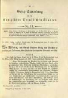 Gesetz-Sammlung für die Königlichen Preussischen Staaten. 1896.05.16 No11