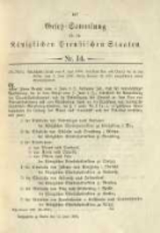 Gesetz-Sammlung für die Königlichen Preussischen Staaten. 1896.06.13 No14