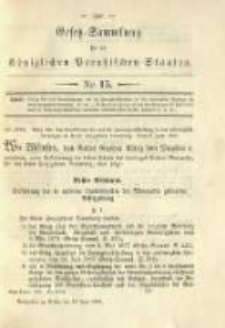 Gesetz-Sammlung für die Königlichen Preussischen Staaten. 1896.06.19 No15