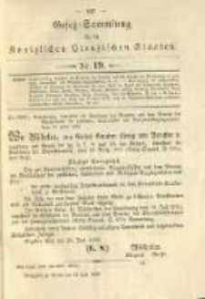 Gesetz-Sammlung für die Königlichen Preussischen Staaten. 1896.07.16 No19