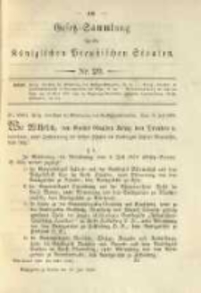 Gesetz-Sammlung für die Königlichen Preussischen Staaten. 1896.07.29 No20