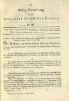 Gesetz-Sammlung für die Königlichen Preussischen Staaten. 1896.08.01 No21