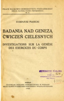 Badania nad genezą ćwiczeń cielesnych