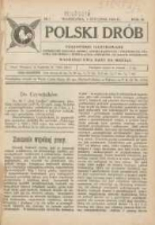 Polski Dr&oacute;b: czasopismo ilustrowane poświęcone hodowli drobiu, gołębi rasowych i pocztowych, ptactwa ozdobnego i śpiewającego, kr&oacute;lik&oacute;w i in. małych zwierząt 1924.01.01 R.3 Nr1