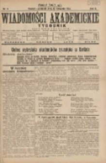 Wiadomości Akademickie 1930.11.30 R.2 Nr9