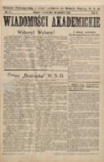 Wiadomości Akademickie 1930.12.10 R.2 Nr11