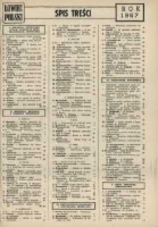 Łowiec Polski. Spis treści. Rok 1967.