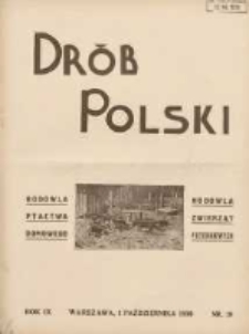 Polski Drób: organ Centralnego Komitetu do Spraw Hodowli Drobiu w Polsce 1930.10.01 R.9 Nr19