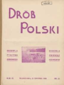 Polski Drób: organ Centralnego Komitetu do Spraw Hodowli Drobiu w Polsce 1930.12.15 R.9 Nr24