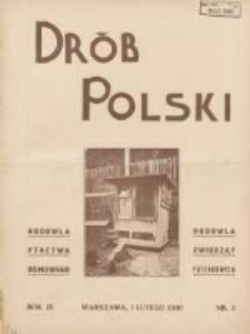 Polski Drób: organ Centralnego Komitetu do Spraw Hodowli Drobiu w Polsce 1930.02.01 R.9 Nr3