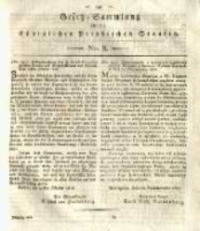 Gesetz-Sammlung f&uuml;r die K&ouml;niglichen Preussischen Staaten. 1818 No8